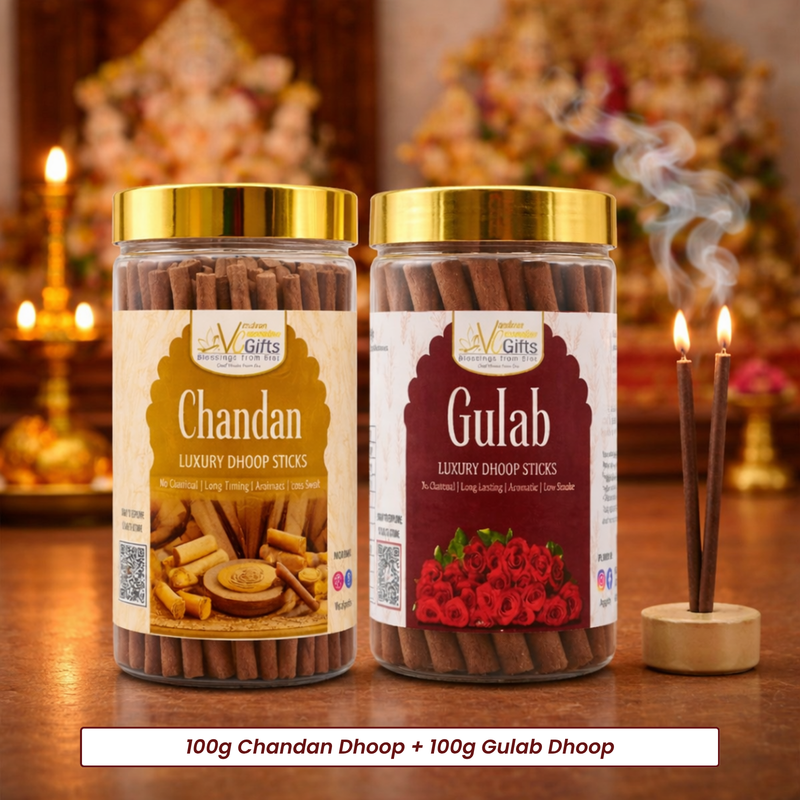 Chandan & Gulab Premium Fragrance Pack – 100g Each