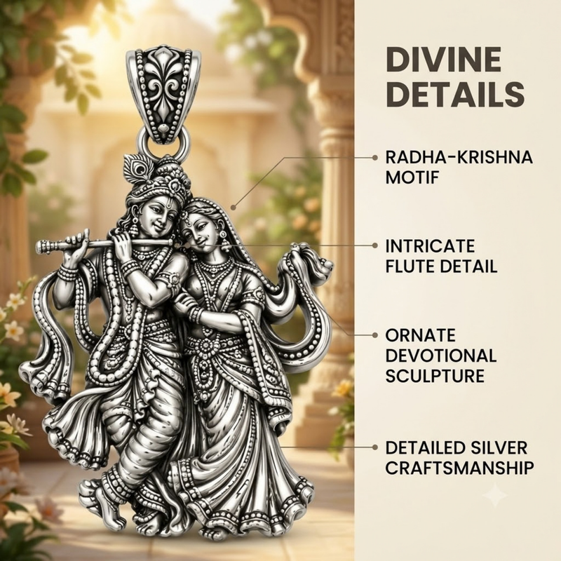 Pure Silver 925 Shree Krishna Pendant