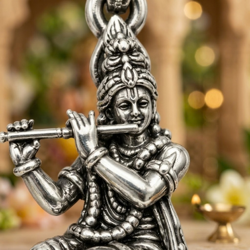 Pure Silver 925 Shree Krishna Pendant