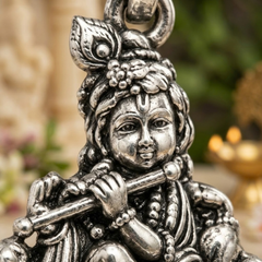 Pure Silver 925 Bal Krishna Antique Pendant