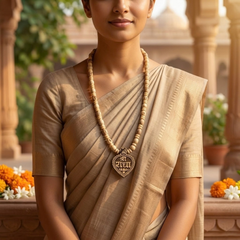 Mridanga and Gol Mixed with Radha Locket Kanthi Mala (1R)