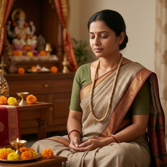 Small Gol Tulsi Kanthi Mala (1R)