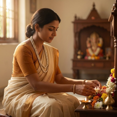 Small Gol Tulsi Kanthi Mala Fine (2R)