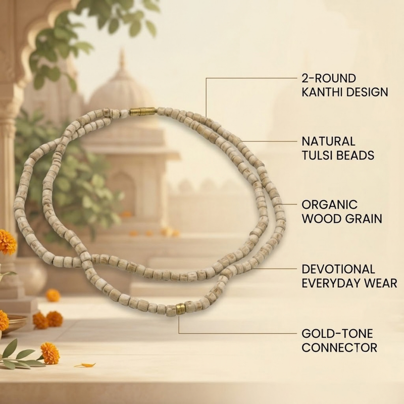 Small Gol Tulsi Kanthi Mala Fine (2R)