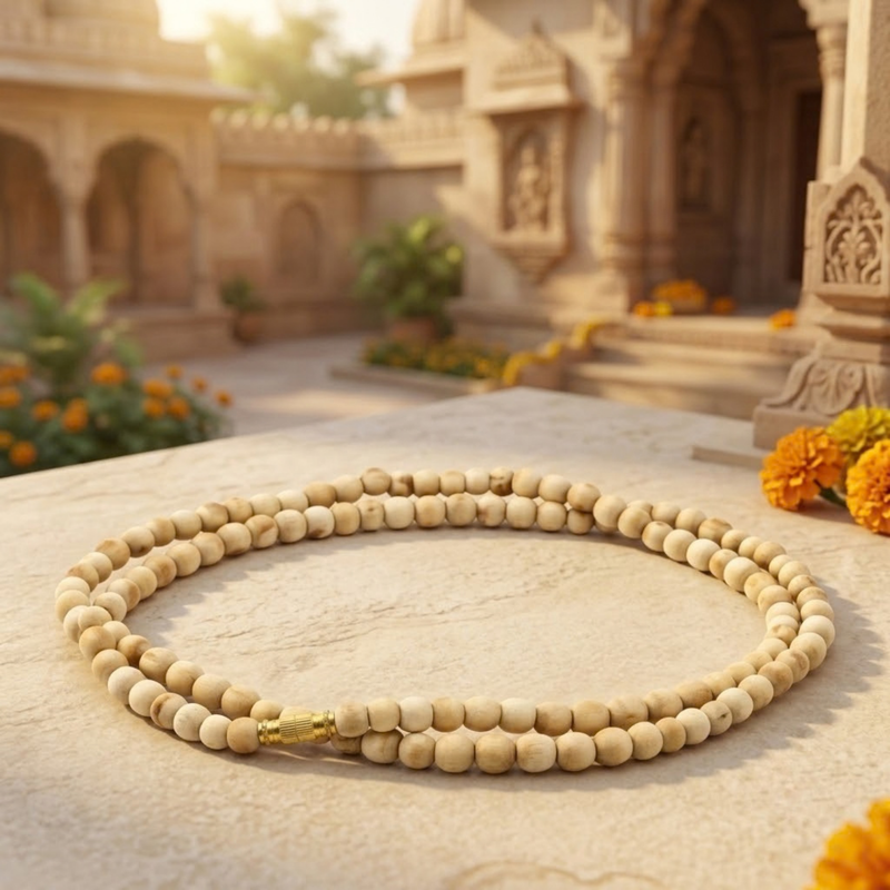 Small Gol Tulsi Kanthi Mala (2R)