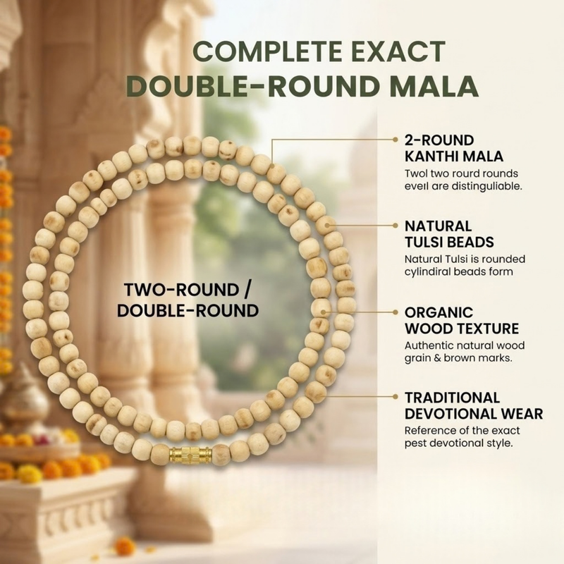 Small Gol Tulsi Kanthi Mala (2R)
