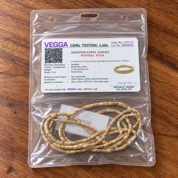 100% Pure Vrindavan Certified Tulsi Chada Kanthi Mala (3 Round)