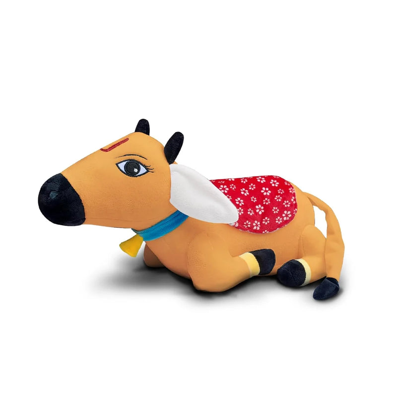 Surabhi Cow Plush Toy with Pocket Brown
