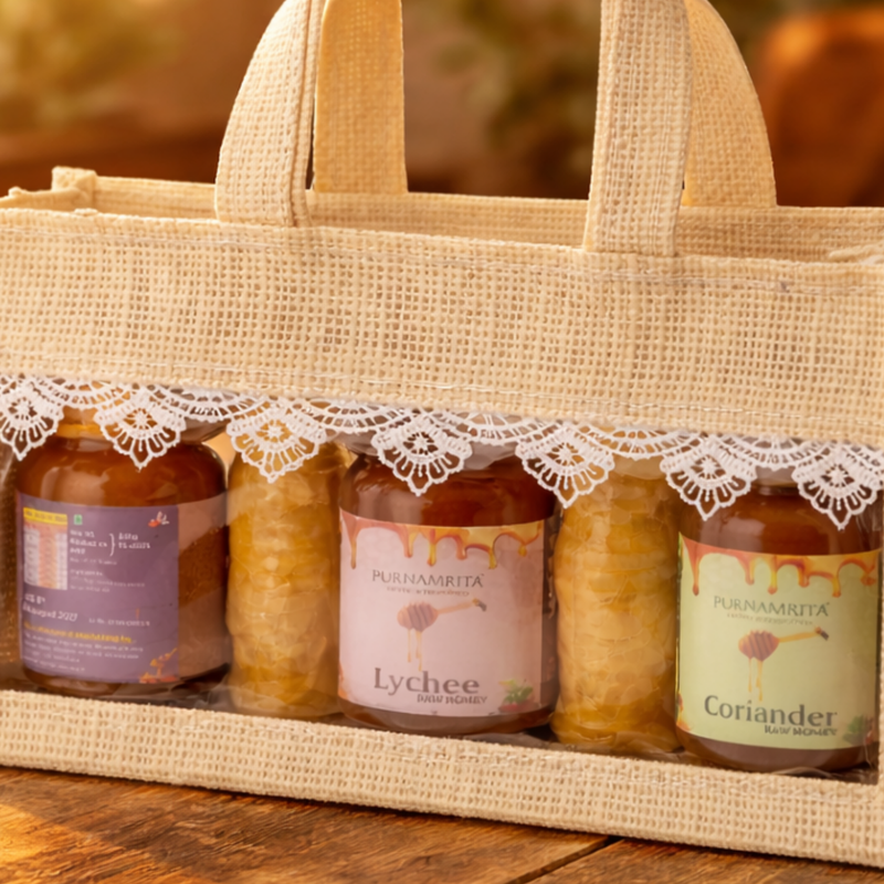 Honey & Candle Jute Gift Pack
