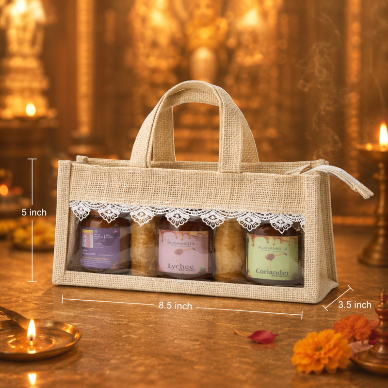 Honey & Candle Jute Gift Pack