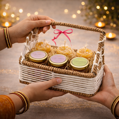 Honey & Candle Basket Gift Pack