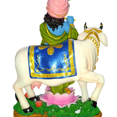 Standing Krishna with Cow Polyresin Idol (Large)