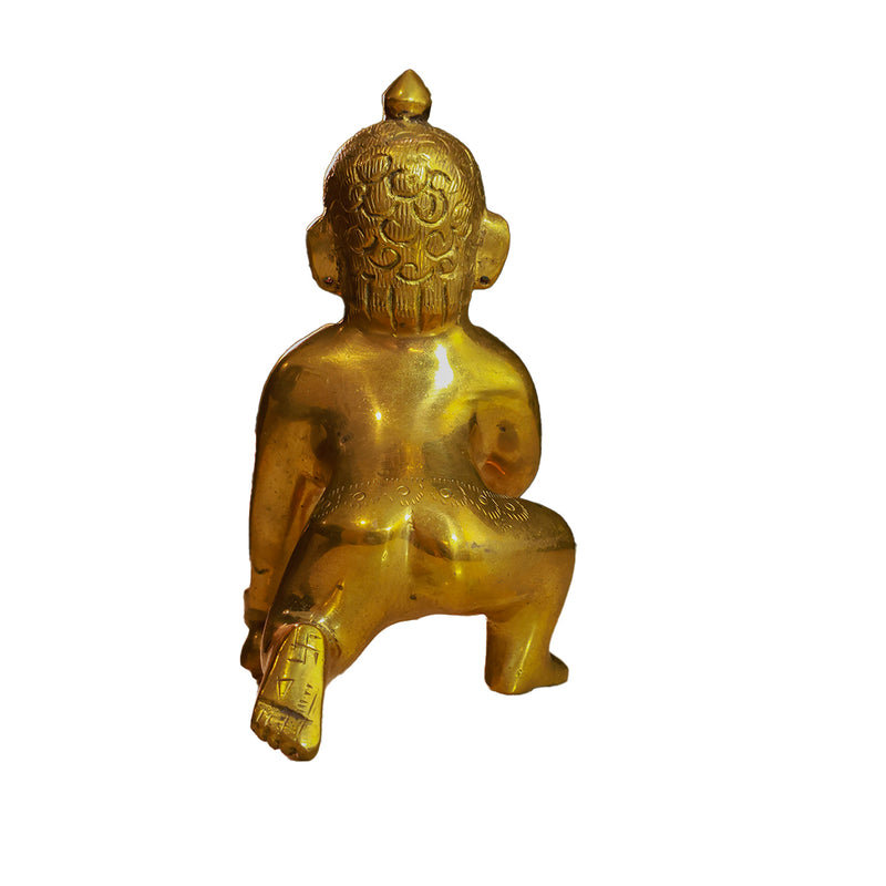 Hollow Brass Laddu Gopal Half Colour Fine Finish No. (0-5)