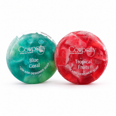 Cowpathy Cow Ark Designer Soap Blue Coral + Tropical Fruits