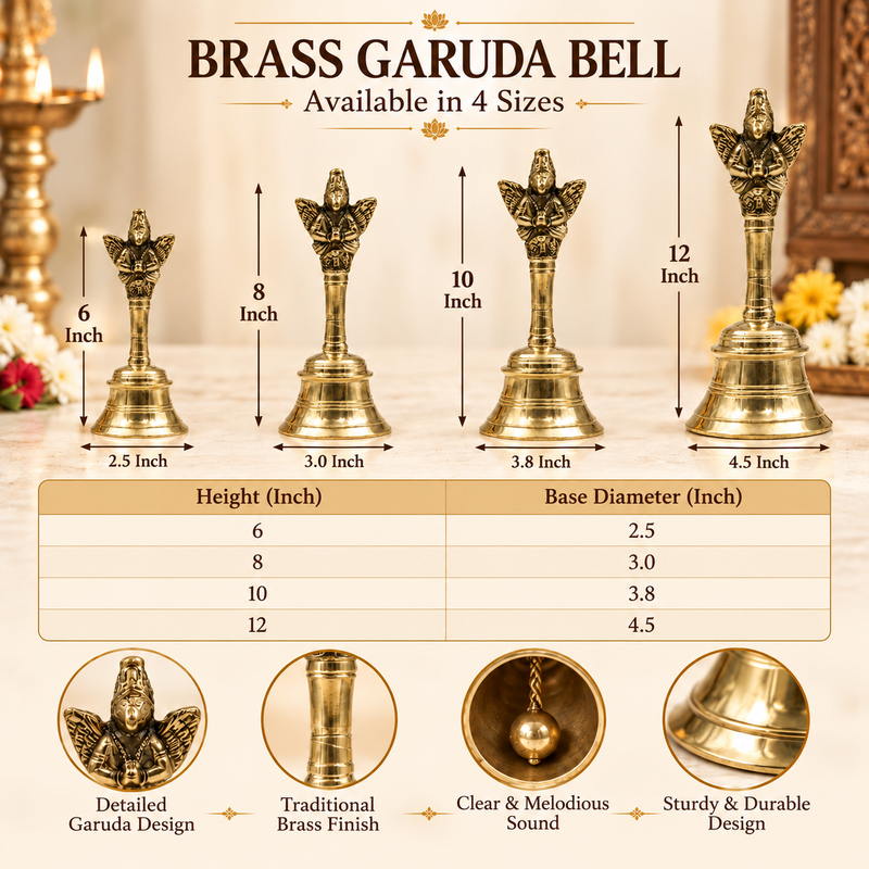 Brass Garuda Temple Bell