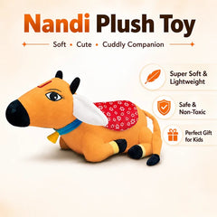 Surabhi Cow Plush Toy with Pocket Brown