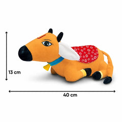 Surabhi Cow Plush Toy with Pocket Brown