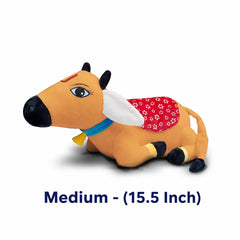 Surabhi Cow Plush Toy with Pocket Brown