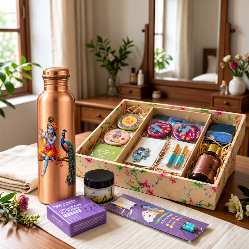 Ayurvedic Lifestyle Hamper - Krishna Peacock Theme