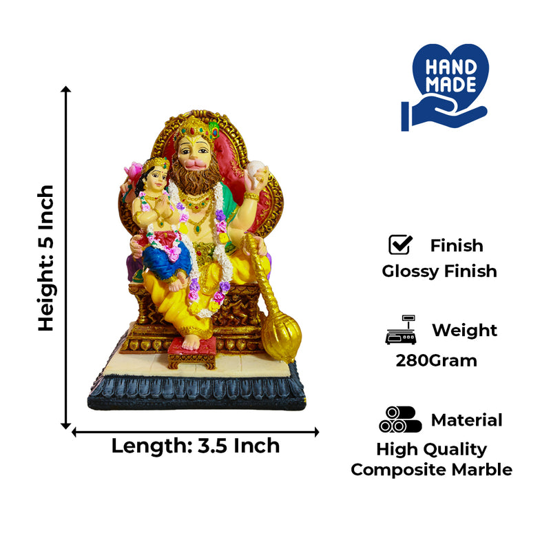 Narasimha Dev with Bhakta Prahlad Polyresin Deity Idol