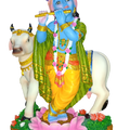 Standing Krishna with Cow Polyresin Idol (Large)