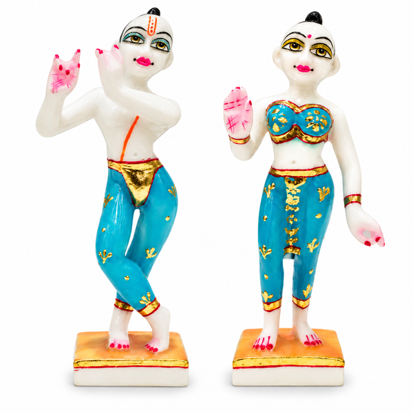 9–15 Inch Premium Marble Dust Radha Krishna Divine Couple