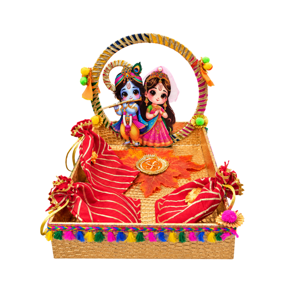 Radha Krishna Tray Hamper Box