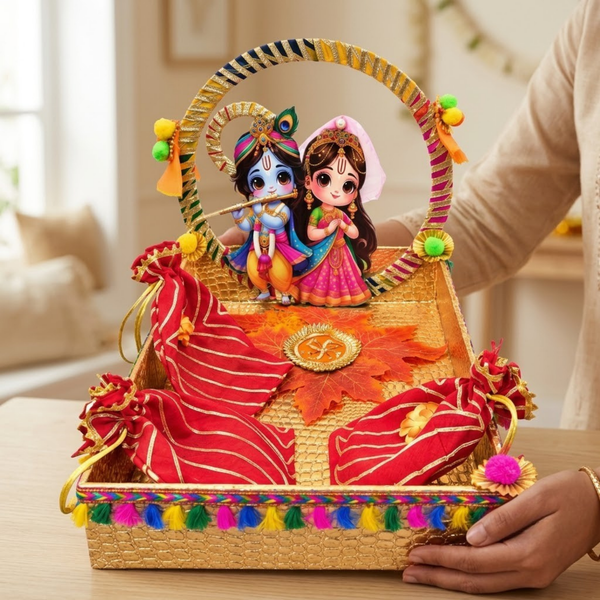 Radha Krishna Tray Hamper Box