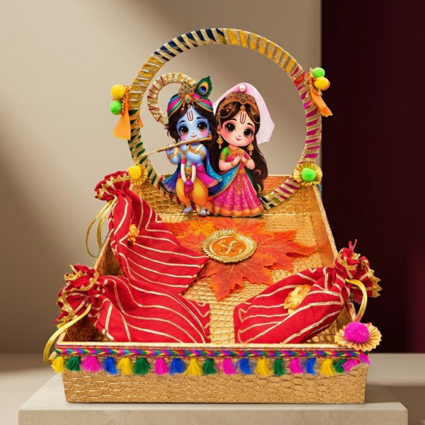 Radha Krishna Tray Hamper Box