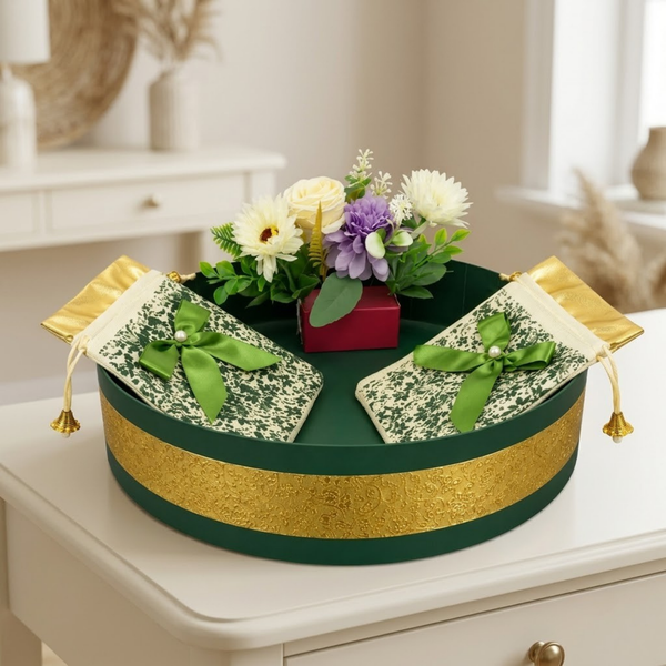 Round Teej Hamper Gift Box