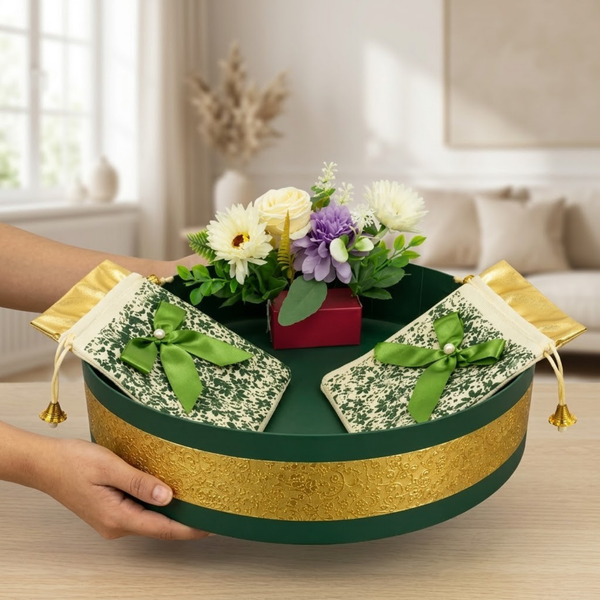 Round Teej Hamper Gift Box