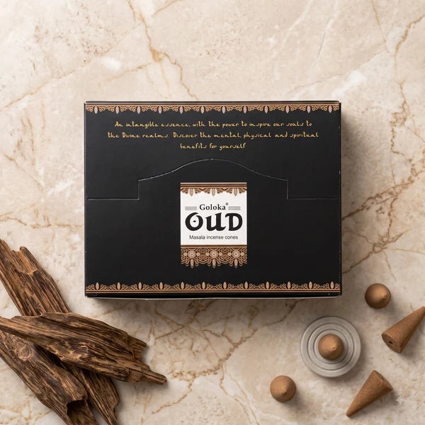 Goloka Oud Masala Dhoop Cones (Pack of 12)