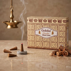 Goloka Chandan Dhoop Cones (Pack of 12)
