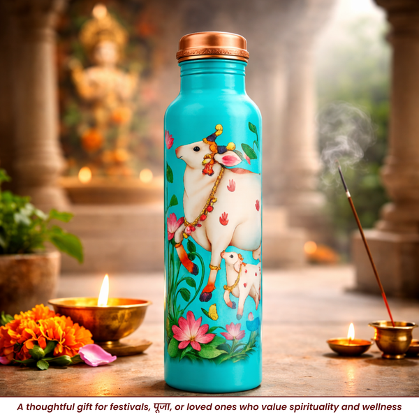 Pure Copper Bottle Kamdhenu 950ml