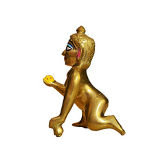Hollow Brass Laddu Gopal Half Colour Fine Finish No. (0-5)