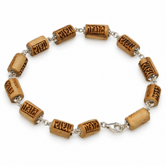 Silver 925 Natual White Pure Barrel Shape Tulsi Radha Bracelet -2