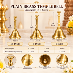 Plain Brass Puja Bell
