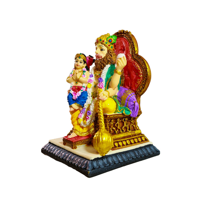 Narasimha Dev with Bhakta Prahlad Polyresin Deity Idol