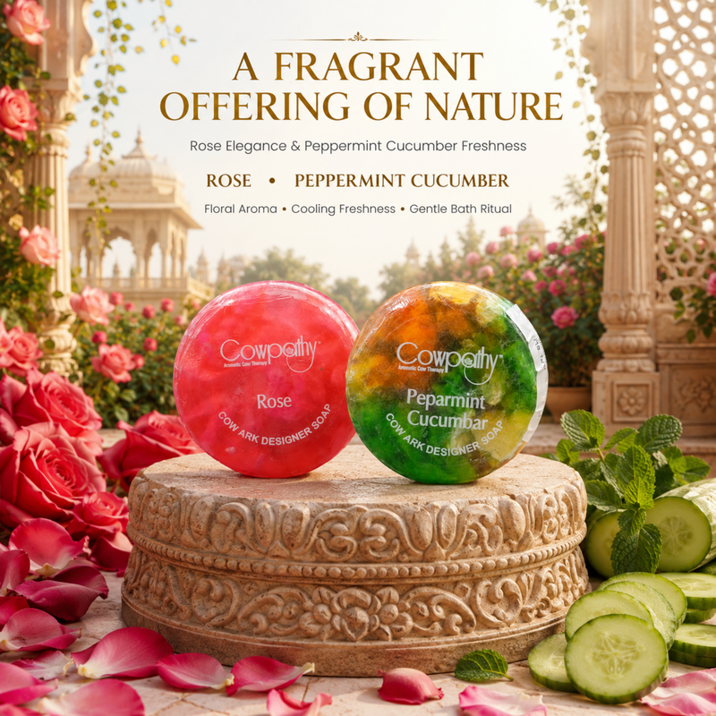 Cowpathy Cow Ark Designer Soap Rose + Peppermint Cucumber