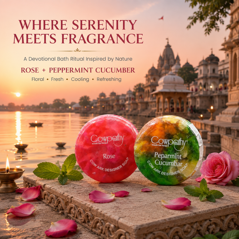 Cowpathy Cow Ark Designer Soap Rose + Peppermint Cucumber