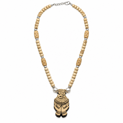 Silver 925 Pure Tulsi Kanti Mala with Pearl, Beads and Fancy Radha Locket