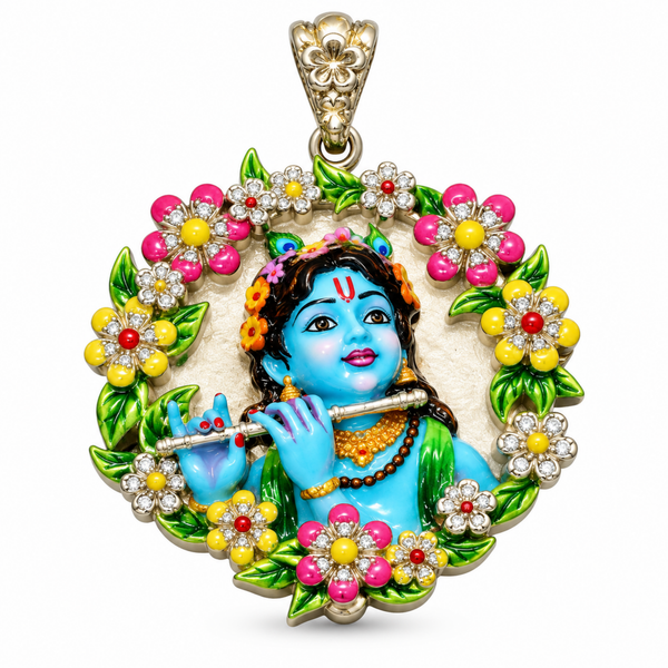 Pure Silver 925 Murlidhar Gopal Pendant