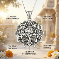 Pure Silver 925 South Shankha Pendant