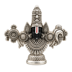 Tirupati Balaji Face 999 Silver-Plated Idol