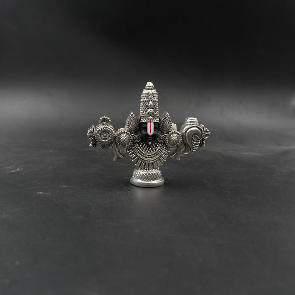 Tirupati Balaji Face 999 Silver-Plated Idol
