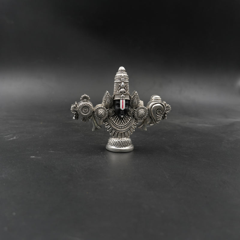 Tirupati Balaji Face 999 Silver-Plated Idol