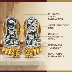 Shri Lakshmi Charan Paduka (Gold & Silver-Plated)