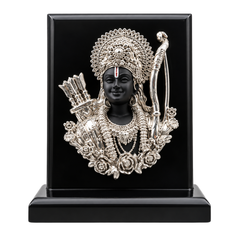 Shri Ram Darshan Silver-Plated Frame on MDF Base