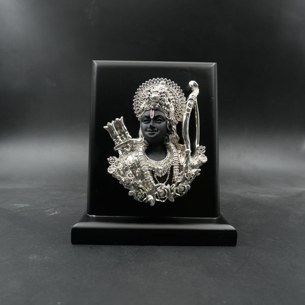 Shri Ram Darshan Silver-Plated Frame on MDF Base
