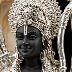 Shri Ram Darshan Silver-Plated Frame on MDF Base